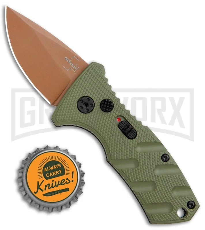 Boker Stubby Strike Automatic Knife - Desert Warrior 4 Boker Stubby Strike Automatic Knife - Desert Warrior - Image 4