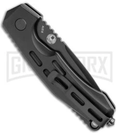 Boker Thunder Storm Automatic Knife Black - Black Plain -Knife Store Boker Thunder Storm Auto Black Black BHQ 110587 jr side 2 large
