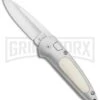 Boker Top Lock II Gray W/Kraton Inserts Manual Knife - 2.75" Satin