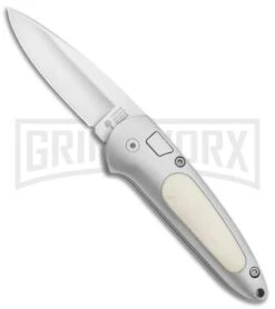 Boker Top Lock II Gray W/Kraton Inserts Manual Knife - 2.75" Satin