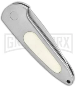 Boker Top Lock II Gray W/Kraton Inserts Manual Knife - 2.75" Satin -Knife Store Boker Top Lock II Auto Kraton Inserts Satin 117107WB BHQ 34871 jr side large