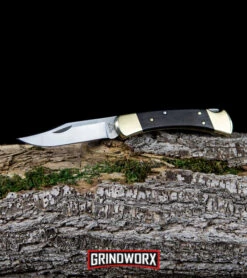 Buck Knives Buck 110 Black Ebony Manual Folding Knife - Satin Plain -Knife Store Buck 110 Ebony Manual Folding Knife Satin 0110BRS BHQ 2657 kp log web large