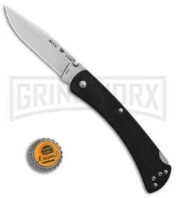 Buck Knives Buck 110 Slim Pro Black G-10 Lockback Knife - Satin Plain -Knife Store Buck 110 Hunter Slim Pro Black G10 Satin BHQ 88727 er bottlecap large