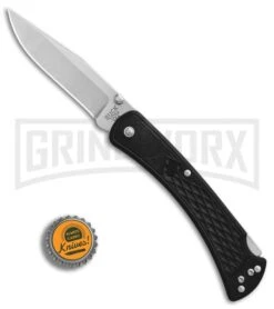 Buck Knives Buck 110 Slim Select Black GFN Lockback Knife - Satin Plain -Knife Store Buck 110 Hunter Slim Pro Black GFN Satin BHQ 88669 er bottlecap large