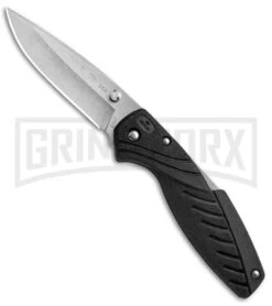 Buck Knives Buck 365 Rival II Black Lock Back Knife - Stonewash Plain