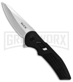 Buck Hexam Black Polymer Folding Knife - Satin Plain
