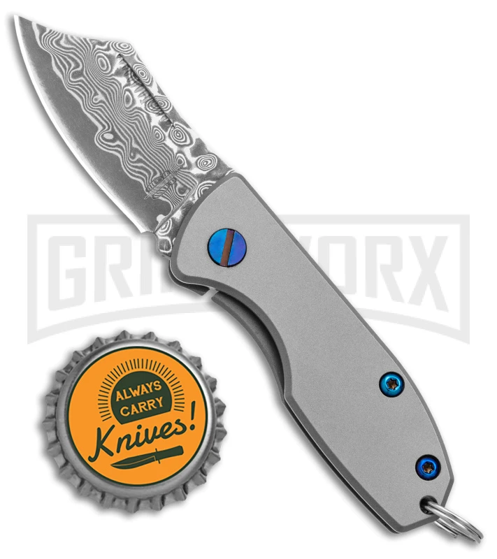 Buck N Bear Mini EDC Frame Lock Keychain Knife - Damascus Plain 4 Buck N Bear Mini EDC Frame Lock Keychain Knife - Damascus Plain - Image 4