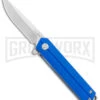 B'yond EDC Linear Blue G-10 Folding Knife - Stonewash Plain