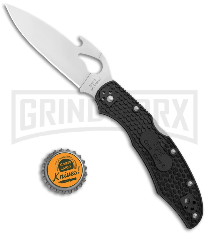 Byrd Cara Cara 2 Folding Knife Black FRN W/ Emerson Wave Opener - Satin Plain 4 Byrd Cara Cara 2 Folding Knife Black FRN W/ Emerson Wave Opener - Satin Plain - Image 4