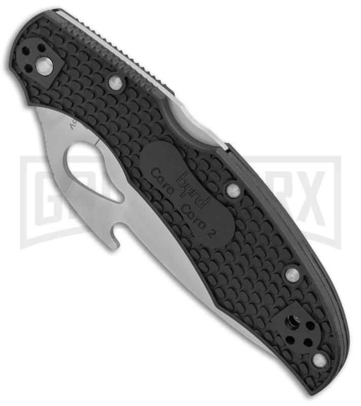 Byrd Cara Cara 2 Folding Knife Black FRN W/ Emerson Wave Opener - Satin Plain 2 Byrd Cara Cara 2 Folding Knife Black FRN W/ Emerson Wave Opener - Satin Plain - Image 2