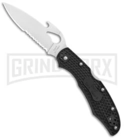 Byrd Cara Cara 2 Folding Knife Black FRN W/ Emerson Wave Opener - Satin Serr