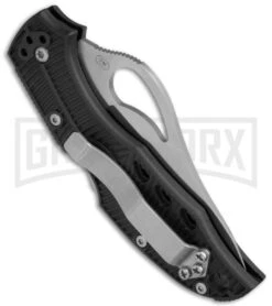 Byrd Meadowlark Black FRN Folding Knife - Satin Serr -Knife Store Byrd Meadlowlark FRN LB Satin Serr BY04PSBK BHQ 6921 jr side large