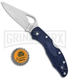 Byrd Meadowlark 2 Blue FRN Folding Knife - Satin Plain -Knife Store Byrd Meadowlark 2 LB Blue FRN Satin BY04PBL2 BHQ 89819 jr bottlecap large
