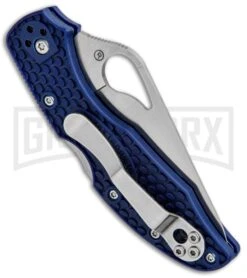 Byrd Meadowlark 2 Blue FRN Folding Knife - Satin Serr -Knife Store Byrd Meadowlark 2 LB Blue FRN Satin Serr BY04PSBL2 BHQ 90283 jr side large
