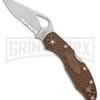 Byrd Meadowlark 2 Brown FRN Folding Knife - Satin Serr