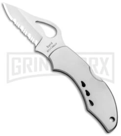 Byrd Robin Stainless Steel Folding Knife - Satin Serrated
