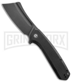 CIVIVI Bullmastiff Black Liner Lock Cleaver Knife - Black Stonewash Plain