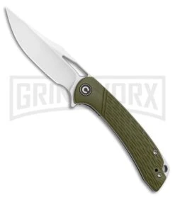CIVIVI Dogma OD Green G-10 Liner Lock Knife - Satin Plain