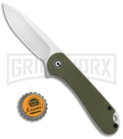 CIVIVI Elementum Green G-10 Liner Lock Knife - Satin Plain -Knife Store CIVIVI Elementum Liner Lock Green G 10 Satin C907E BHQ 104240 jr bottlecap large
