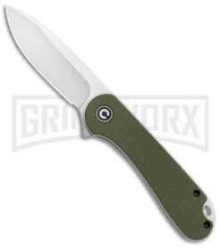 CIVIVI Elementum Green G-10 Liner Lock Knife - Satin Plain