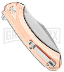 CJRB Cutlery Barranca Copper Liner Lock Knife - Stonewash Plain -Knife Store CJRB Cutlery Barranca LL Copper SW J1909 COP BHQ 105571 jr side large