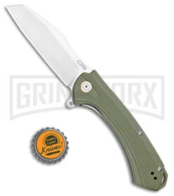 CJRB Cutlery Barranca OD Green Liner Lock Knife - Stonewash Plain -Knife Store CJRB Cutlery Barranca LL OD Green G 10 SW J1909 GNF BHQ 105572 jr bottlecap large