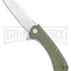 CJRB Cutlery Barranca OD Green Liner Lock Knife - Stonewash Plain
