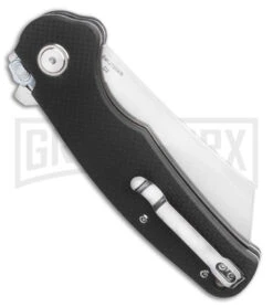 CJRB Cutlery Crag Black Recoil-lock Knife - Stonewash Plain -Knife Store CJRB Cutlery Crag Recoil lock Knife Black G10 3.5inD2 Stonewash J1904R BKF BHQ 114053 LS Side large