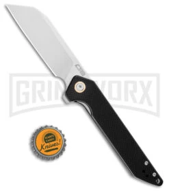CJRB Cutlery Rampart Black Liner Lock Knife - Stonewash Plain -Knife Store CJRB Cutlery Rampart LL Black G 10 SW J1907 BKF BHQ 103577 jr bottlecap large