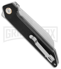 CJRB Cutlery Rampart Black Liner Lock Knife - Stonewash Plain -Knife Store CJRB Cutlery Rampart LL Black G 10 SW J1907 BKF BHQ 103577 jr side large