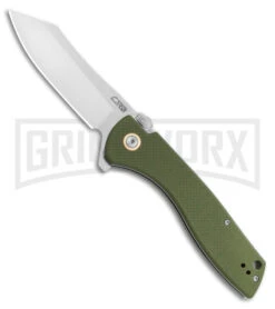 CJRB Kicker OD Green Recoil-Lock Knife - Stonewash Plain
