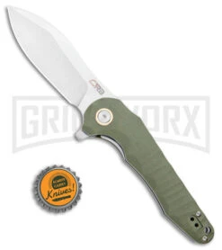 CJRB Mangrove OD Green Liner Lock Knife - Stonewash Plain 7 CJRB Mangrove OD Green Liner Lock Knife - Stonewash Plain -Knife Store CJRB Mangrove LL OD Green G 10 SW J1910 GNC BHQ 105575 jr bottlecap large