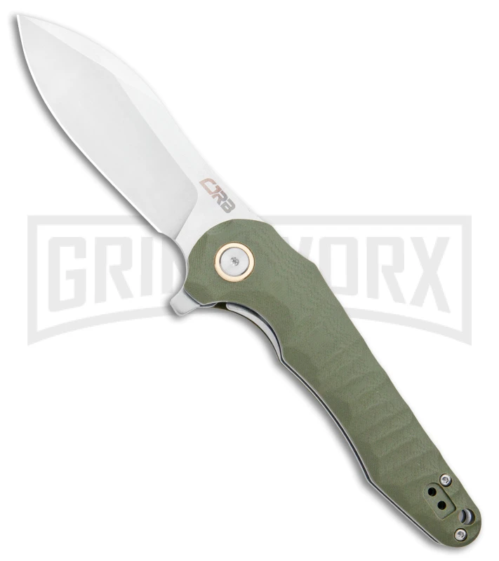 CJRB Mangrove OD Green Liner Lock Knife - Stonewash Plain 1 CJRB Mangrove OD Green Liner Lock Knife - Stonewash Plain