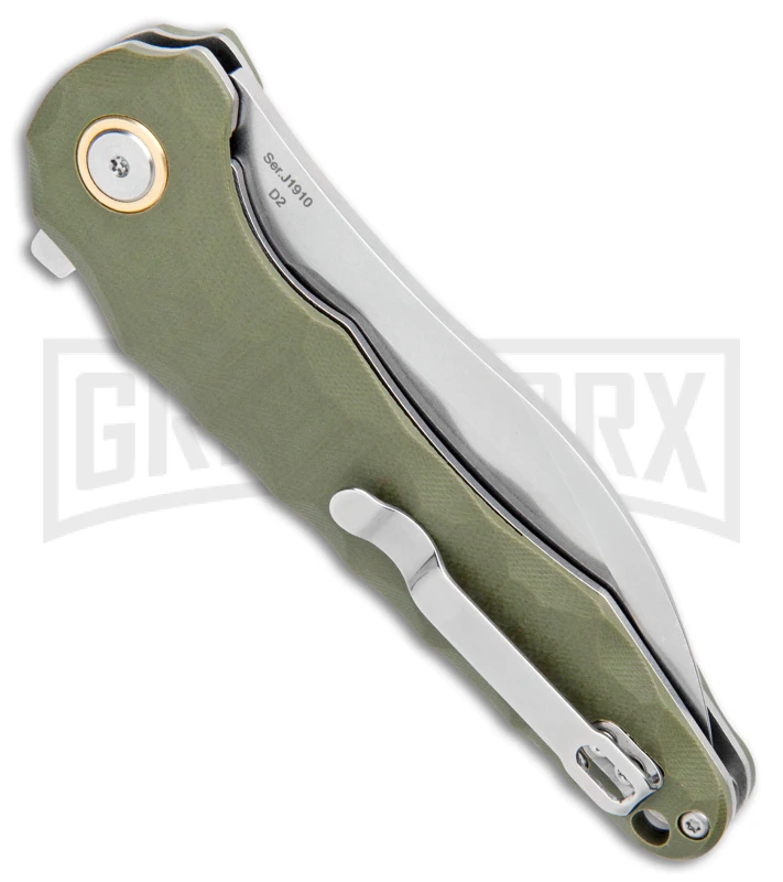 CJRB Mangrove OD Green Liner Lock Knife - Stonewash Plain 3 CJRB Mangrove OD Green Liner Lock Knife - Stonewash Plain - Image 3