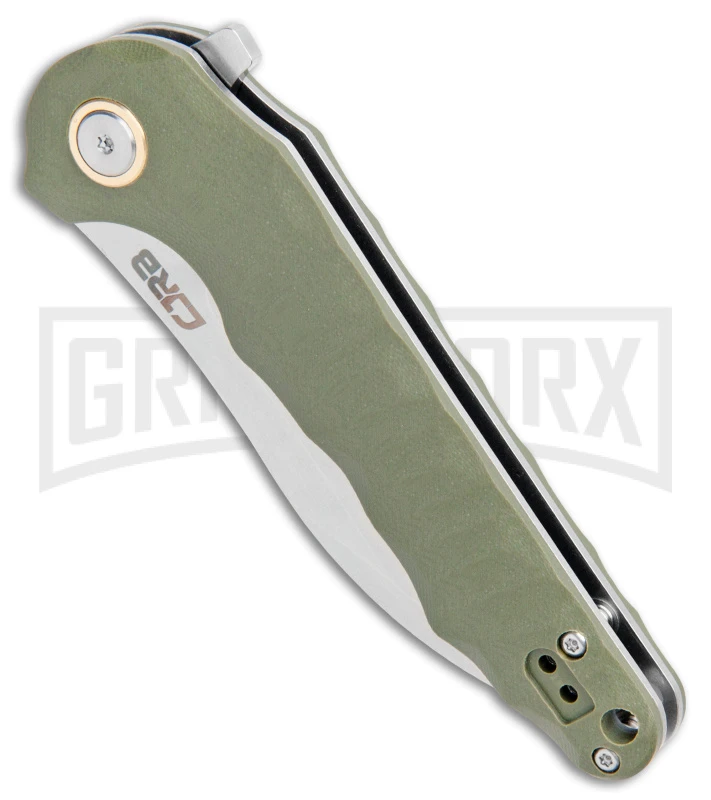 CJRB Mangrove OD Green Liner Lock Knife - Stonewash Plain 2 CJRB Mangrove OD Green Liner Lock Knife - Stonewash Plain - Image 2