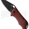 CMB Made Knives Hippo Red G-10 Folding Flipper Knife - Black Plain