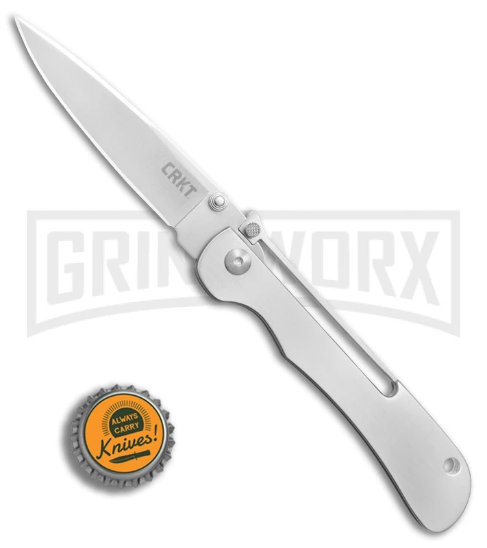 CRKT Crawford Offbeat Lockback Knife - Satin Drop Point 4 CRKT Crawford Offbeat Lockback Knife - Satin Drop Point - Image 4