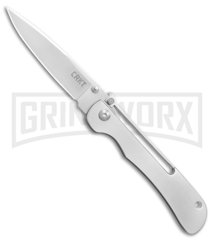 CRKT Crawford Offbeat Lockback Knife - Satin Drop Point 1 CRKT Crawford Offbeat Lockback Knife - Satin Drop Point