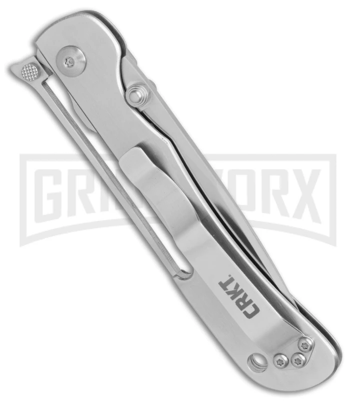 CRKT Crawford Offbeat Lockback Knife - Satin Drop Point 2 CRKT Crawford Offbeat Lockback Knife - Satin Drop Point - Image 2