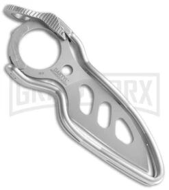 CRKT Daktyl Wharncliffe Silver SS Slide Lock Folding Knife - Bead Blast 7 CRKT Daktyl Wharncliffe Silver SS Slide Lock Folding Knife - Bead Blast -Knife Store CRKT Daktyl wharncliffe bb 5151 BHQ 71234 er side large