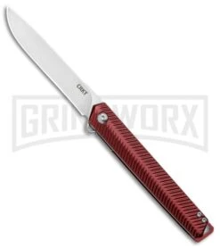 CRKT Ken Onion Stylus Assisted Flipper Knife Maroon (3.1" Satin) K820BXP