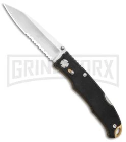 CRKT Lake Laredo Black G-10 Folding Knife - Satin Serrated