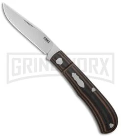 CRKT Richard Rogers Venandi Black/Brown Slip Joint Knife - Bead Blast Plain