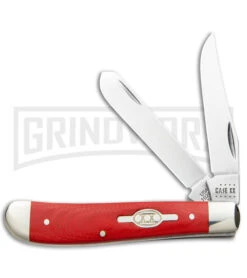 Case Mini Red G-10 Trapper Knife - Polish Plain