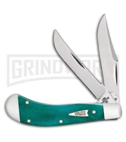 Case Knives Saddlehorn Jade Green Bone Pocket Knife TB62110SS
