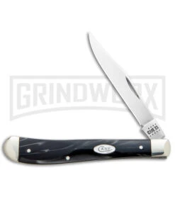 Case Slimline Black Pearl Kirinite Trapper Knife - Polish Plain
