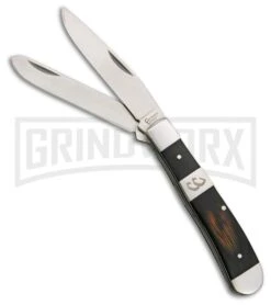 Cattleman's Cutlery Stockyard Trapper Black Pakkawood Manual Folding Knife