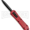 Coffin Blaster Red DA/OTF Automatic Knife - Black Plain