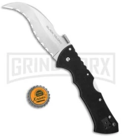 Cold Steel Black Talon II Folding Knife - Satin Plain 7 Cold Steel Black Talon II Folding Knife - Satin Plain -Knife Store Cold Steel 4in Black Talon II LB Satin Full Serr 22BS BHQ 30903 jr bottlecap 2 large
