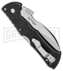 Cold Steel Black Talon II Folding Knife - Satin Plain 6 Cold Steel Black Talon II Folding Knife - Satin Plain -Knife Store Cold Steel 4in Black Talon II LB Satin Full Serr 22BS BHQ 30903 jr side large